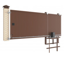 Откатные ворота уличные ворота стандартных размеров в алюминиевой раме с заполнением сэндвич панелями SLG-A DoorHan