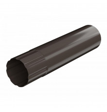 ТН МВС 125/90 мм, водосточная труба металлическая (1 м), тёмно-коричневый, шт.